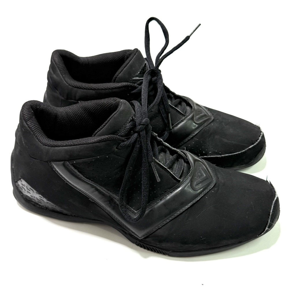 RARE Pony Mids All-Black Leather Sneakers Men's Size 11  EUR 44 Quix MB010BAB‎
